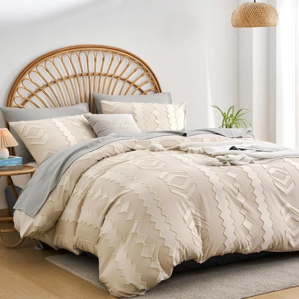 Boho Chic Jacquard Duvet Cover Set